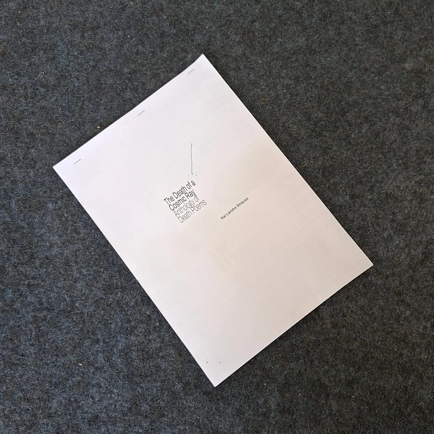 The Death of a Cosmic Ray — Anthology of Death Poems, Galerie Podchod, 2025. Dan Aparicio: Curadoria de textos (imatge 1)